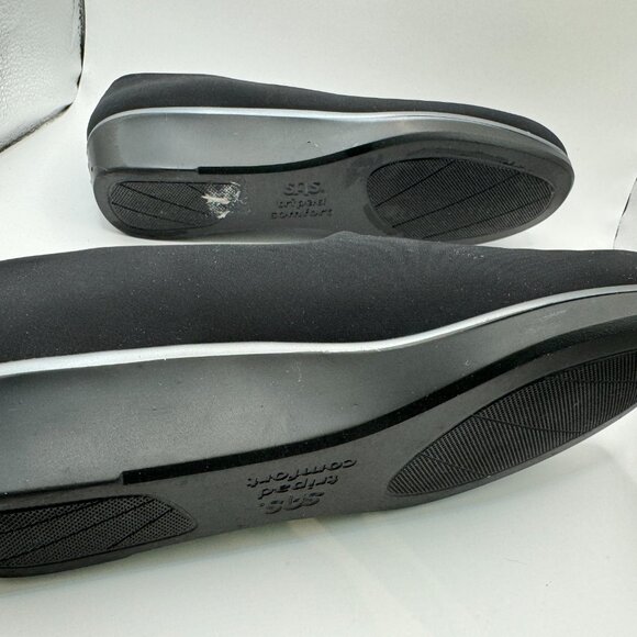 New SAS Women Black Bliss Slip On Flat Comfort Cushion Shoe Size 9 MSRP $150 - Picture 6 of 6